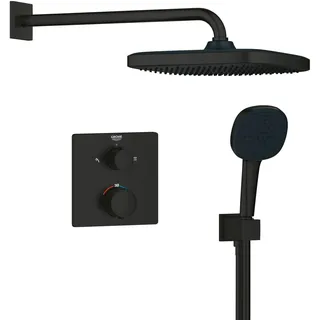 Grohe Precision Thermostat, Unterputz-Duschsystem mit Vitalio Comfort 250, Unterputz Duschsystem schwarz,