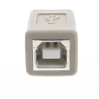 PremiumCord USB-Adapter B-B F/F, USB Typ B Buchse auf Typ B Buchse, HighSpeed 480 Mbit/s, Farbe Beige