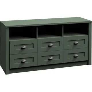 Büro Kommode Holz Schrank Holzkommode Landhaus Kommoden RTV Sideboard Sideboard - Grün