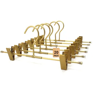 Koobay 30 cm Gold Aluminium Garment Hose Rock unten Clips Kleiderbügel für Closet organizition Kleiderbügel 10PS/Lot (unten) Gold