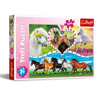 Trefl Puzzle, Schöne Pferde, 200 Teile, für Kinder ab 7 Jahren