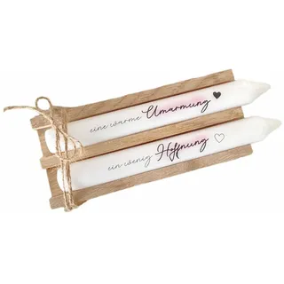AWASG Kerze mit Spruch - 2er Set Geschenkkerzen mit Kerzentattoo - Stabkerze Trauer Abschied Beileid