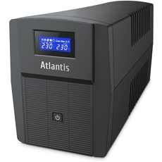Atlantis A03-HP1503 Unterbrechungsfreie Sinuswelle Pure 1200VA 720W Line Interactive, LCD-Display, USB-HID-Anschluss, 3 IEC Ausgänge + 2 Schuko-Steckdosen + alim-Kabel, 2 Akkus 12V-7Ah, RJ45