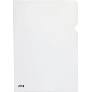 Viking Premium Klarsichthülle A4 Genarbt Transparent PP (Polypropylen) 120 Mikron 100 Stück
