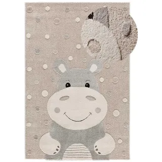 Atticgo Kinderteppich Stein Clown 120/170 cm , Hellgrau , Textil , Tiere , Rechteckig , 120x170 cm , Oeko-Tex® Standard 100 , antistatisch, für Fußbodenheizung geeignet, leicht zusammenrollbar , Teppiche und Böden, Teppiche, Kinderteppiche
