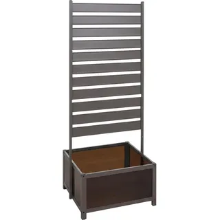 MCW Aluminium Beet mit Rankgitter P97 110x60x75cm Grau