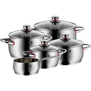 WMF Quality One Topf-Set 5-tlg. Bratentopf + Fleischtopf + Stielkasserolle + Glasdeckel