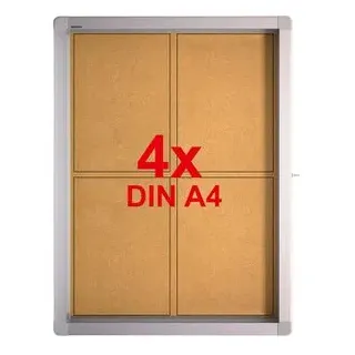 Franken Schaukasten ECO silber 4x DIN A4