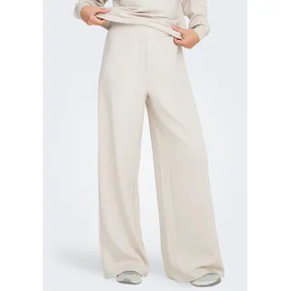 Jogginghose ONLY PLAY "ONPLOUNGE LIFE HW WIDE SWT PNT NOOS", Damen, Gr. M (38), N-Gr, grau (pumice stone), Jersey, Obermaterial: 80% Polyester, 15% Viskose, 5% Elasthan, unifarben, Hosen Jogginghose, aus Polyester, Viskose und Elasthan, elastisches Material