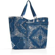 reisenthel shopper XL bandana blue – Geräumige Shopping Bag und edle Handtasche in einem – Aus wasserabweisendem Material