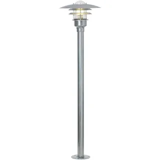 Nordlux Außenleuchte Glas/Metall/Stahl 116,0 cm spritzwassergeschützt E27 Silber