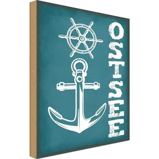 vianmo Holzschild 20x30cm Ostsee Anker See Schiff Deko Geschenk