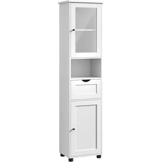 VASAGLE BBK163W01 Hochschrank 0 x 0 cm Wolkenweiß Kunststoff/Spanplatte