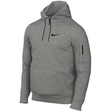 Nike Herren Long Sleeve Top Therma-Fit, Dk Grey Heather/Particle Grey/Black, DQ4844-063, XL