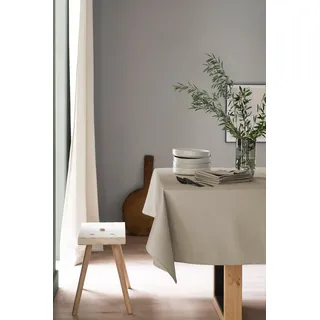 Tischdecke "Base", sand, B:140cm L:260cm, Baumwolle, SCHÖNER WOHNEN-KOLLEKTION, Tischdecken, Tischdecke, aus reiner, sanforisierter Baumwolle