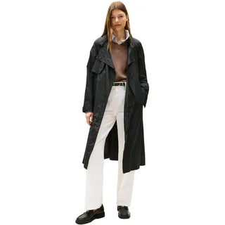 Tommy Hilfiger Damen Trenchcoat Nylon Packable Windbreaker, Schwarz (Black), XXS