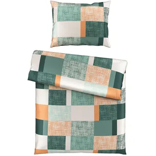 Esposa Bettwäsche , Grün , Textil , Karo , 140x200 cm , pflegeleicht, atmungsaktiv, schadstoffgeprüft , Heimtextilien, Bettwäsche & Leintücher, Bettwäsche, Satin-Bettwäsche