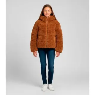 Save The Duck für Mädchen. J32369G-CURL21 Brauner Kenda-Mantel (16años= 166cm), Lässig, Polyester, Kinderbekleidung