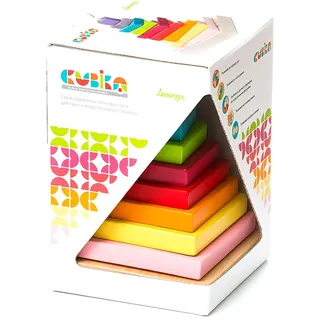 PYRAMIDE BUNTE HöLZERNE PYRAMIDE MUSTER BILDUNGS-PYRAMIDE