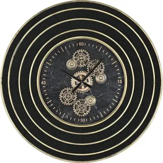 Wanduhr Home ESPRIT Schwarz Gold Metall Kristall 108 X 8,5 X 108 cm - Schwarz