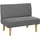 Couch Cord-Optik 2-Sitzer Grau
