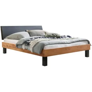 Hasena Massivholzbett Sondrio 90 x 200 cm Holz Braun Wildeiche