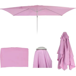 Ersatz-Bezug für Sonnenschirm N23, Sonnenschirmbezug Ersatzbezug, 2x3m rechteckig Stoff/Textil 4,5kg UV 50+ flieder - Violett