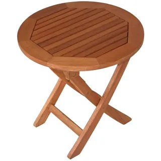 Beistellklapptisch SAIGON Ø 48 klappbar Eukalyptus Holz Rund Tisch