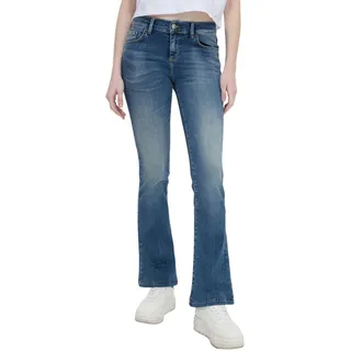 LTB Damen Jeans Fallon Flared Fit - Blau - Darla Wash W27-W34 Baumwolle Stretch, Größe:29W / 30L, Farbe:Darla Wash 55287