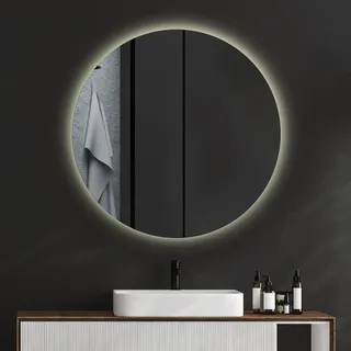 Coloray - Rundspiegel – Kosmetikspiegel mit LED Beleuchtung – Spiegel Schminkspiegel - Rund Ø100 cm - (Farbtemperatur: Warmweiß 3000K)