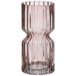 BigBuy Home Vase, Rosa, Glas, 12 x 12 x 25 cm