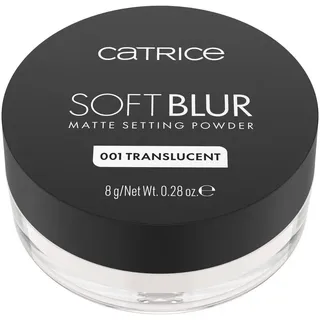 Catrice Soft Blur Matte Setting Powder 001 Translucent, mattiertes Finish, transparentes Puder, atmungsaktiv, langanhaltend, leichte Formel, 8g