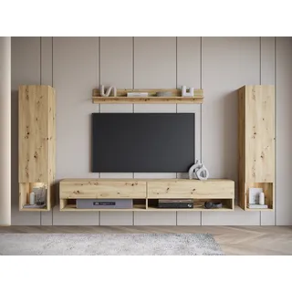 Home Affaire Wohnwand »AMADEO II« Komplett-Set, 4 Stk. tlg., braun