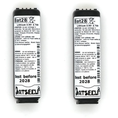 BATSÉCUR - 2er-Pack Alarmbatterien BAT28 Kompatibel mit BATLi28 BATLi38 3.6V 2Ah Daitem - 3.6V 2.7Ah Li-SOCl2