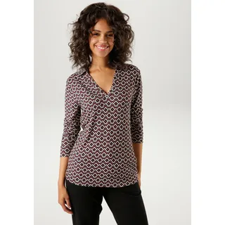 Aniston CASUAL Shirtbluse, mit trendfarbenem Retro-Muster, bunt