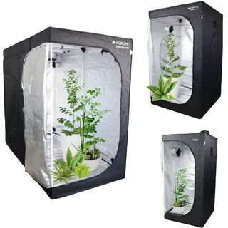 Mobiclinic®, Growzelt 80x80x160 cm, Indoor, Premium Mylar 97% reflektierend, Hydroponisches System, Growbox, Wasserdicht, Herausnehmbarer Boden, Dickes Nylongewebe, Stabile Struktur, Grow Tent