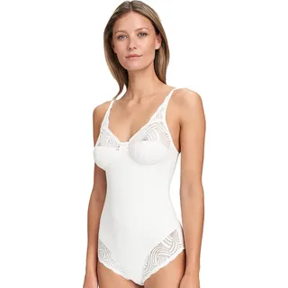 Susa Body ohne Bügel Nizza I Body Shapewear Damen I Frauen Mieder I Softer Bodysuit mit Shaping Effekt I Formt deutlich Taille, Bauch und Po I Natur I 85D