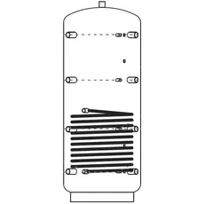 Protherm Heizungspuffer 1000 Liter mit einem Solarregister, Type ACR 1000 31000ACR