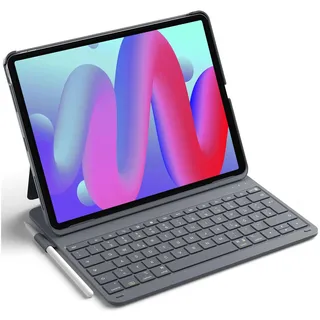 Inateck Tastatur Hülle für iPad Air 13 Zoll (2026/2025/2024) / iPad Pro 12.9 Zoll 6/5/4/3 Grau