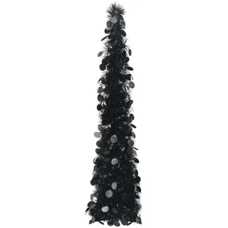 Künstlicher Pop-Up-Weihnachtsbaum Schwarz 120 cm PET - Schwarz