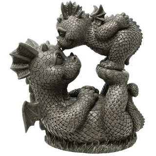 MystiCalls by Mayer Chess Gartenfigur Gartendrache - Modell Mommy - Fantasy Figur Deko Drache süß
