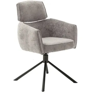 MCA QUEBEC 4 Fuß Stuhl mit Armlehnen und Griff Stahl/Stoffbezug 360° drehbar