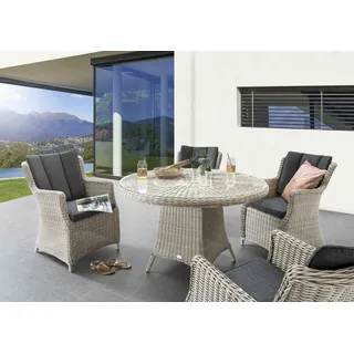 Destiny LUNA 4 Sessel, Ø Ø100x75cm, Polyrattan, weiß