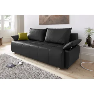 Schlafsofa COLLECTION AB "3-Sitzer, Funtastic", braun, B:212cm H:84cm T:96cm, Zierkissen: 100% Polyester;Struktur (100% Polyester);Kunstleder SOFTLUX;Microfaser PRIMABELLE (100% Polyester), Sofas, Schlafsofa, inkl. Bettfunktion, Bettkasten, Federkern, Frei im Raum stellbar