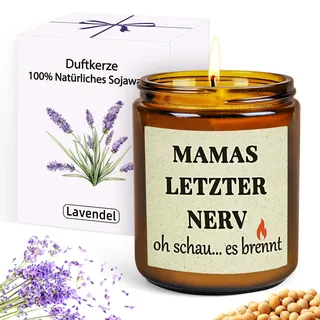 TUZELIYA Geschenke für Mama - MAMAS LETZTER NERV Stumpenkerzen - Muttertagsgeschenke für Frauen von Tochter Sohn - Geschenke für Mama zum Geburtstag, Muttertag, Ostern, Weihnachten