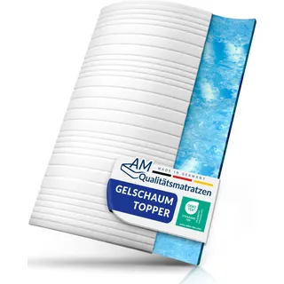 AM Qualitätsmatratzen | Basic Gelschaum-Topper | 100x200 cm | 6 cm Höhe | Matratzentopper | 100/200 | Gel Topper