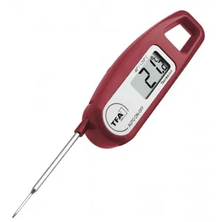 TFA Dostmann Thermo Jack digitales Einstichthermometer, Taschen Thermometer, Ideal für Fleisch, Braten oder Babynahrung, klappbar, wasserfest,