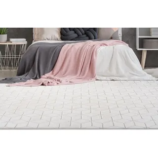 Teppich CALO-DELUXE "Jardan-1000" Gr. 2, beige (creme, weiß), B:80cm H:20mm L:150cm, Kunstfaser, Teppiche, Teppich, besonders weich durch Microfaser, Wohnzimmer