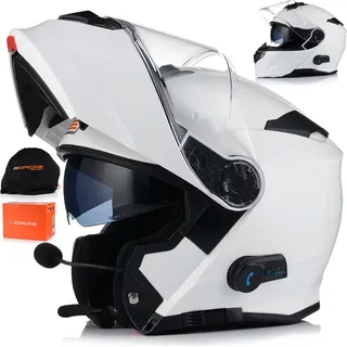 Origine Delta Bluetooth Klapphelm Grösse: S (55/56), Farbe: Weiß - Weiß