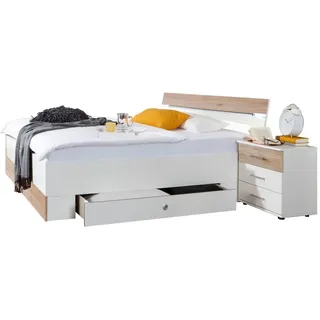 WIMEX Stauraumbett »Cheep« mit LED-Beleuchtung und Schubkästen, weiß